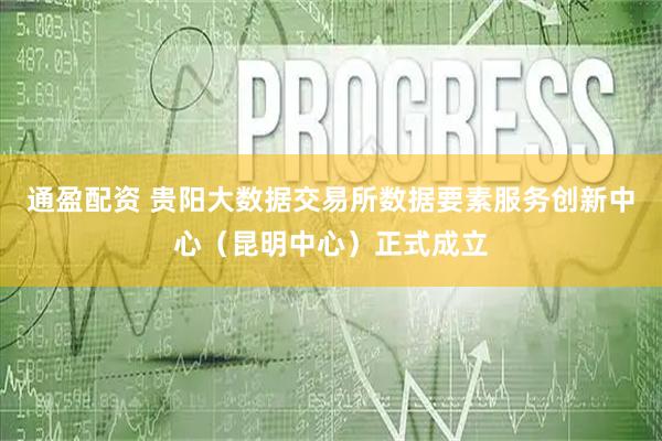 通盈配资 贵阳大数据交易所数据要素服务创新中心（昆明中心）正式成立